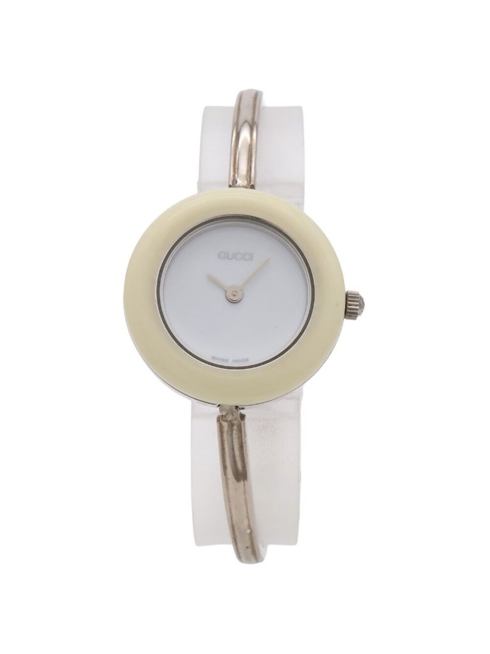 Gucci Change Bezel White Dial SS Quartz Watch 11/12.2